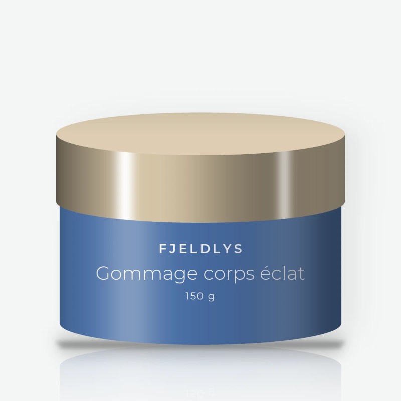 Gommage corps éclat à l'huile de coco – Fjeldlys, pot 150 g
