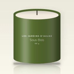 Bougie parfumée Sous-Bois au pamplemousse – Les Jardins d'Aulne, pot en verre 180 g