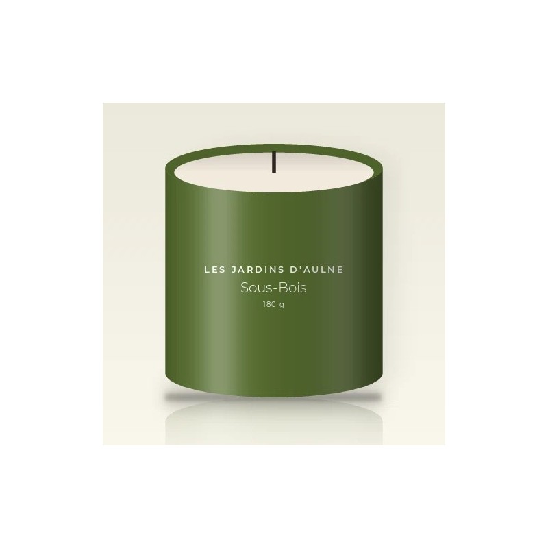 Bougie parfumée Sous-Bois au pamplemousse – Les Jardins d'Aulne, pot en verre 180 g