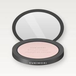 Enlumineur visage et corps à la fleur de cerisier – Yukimori, boîtier 4,5 g, teinte Nacre rosée
