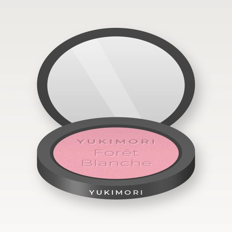 Blush Forêt Blanche à l'huile de framboise – Yukimori, boîtier 4 g, teinte 02 Rose tendre
