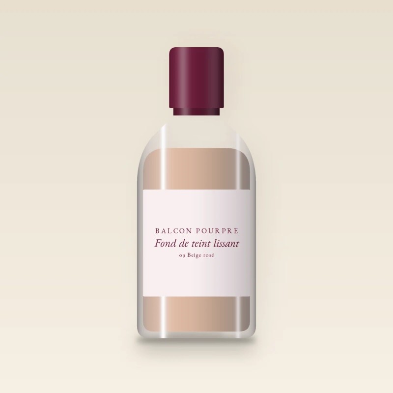 Fond de teint lissant au panthénol – Balcon Pourpre, flacon 30 ml, teinte 09 Beige rosé