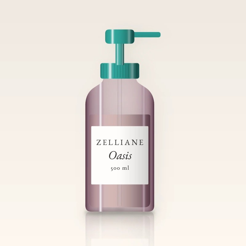 Shampooing hydratation intense Oasis – Zelliane, flacon-pompe 500 ml