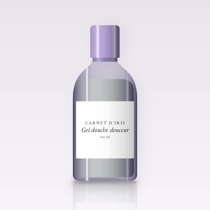 Gel douche douceur à l'aloe vera – Carnet d'Iris, flacon 100 ml