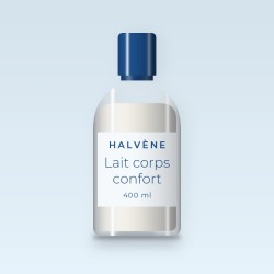 Lait corps confort au beurre de cupuaçu – Halvène, flacon 400 ml