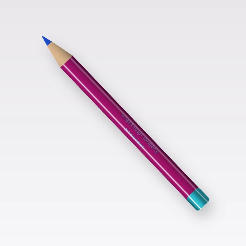 Eyeliner ultra-précis à la camomille – Chromalie, crayon 0,3 g, teinte Bleu électrique