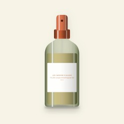 Huile corps sèche enveloppante à l'amande douce – Les Jardins d'Aulne, flacon spray 100 ml