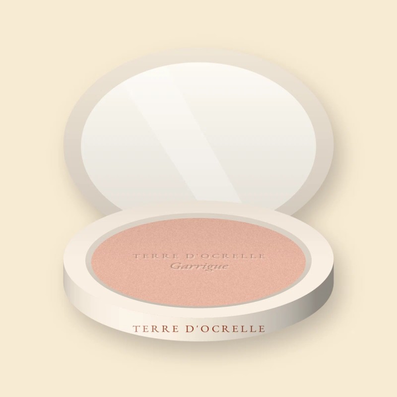 Enlumineur Garrigue à la vitamine E – Terre d'Ocrelle, boîtier 7 g, teinte Or rose