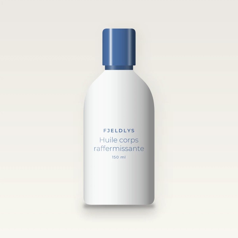 Huile corps sèche raffermissante au sésame – Fjeldlys, flacon 150 ml