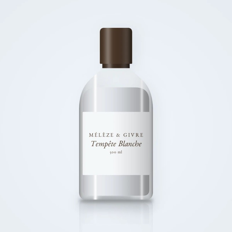 Shampooing Tempête Blanche aux extraits d'algues – Mélèze & Givre, flacon 500 ml