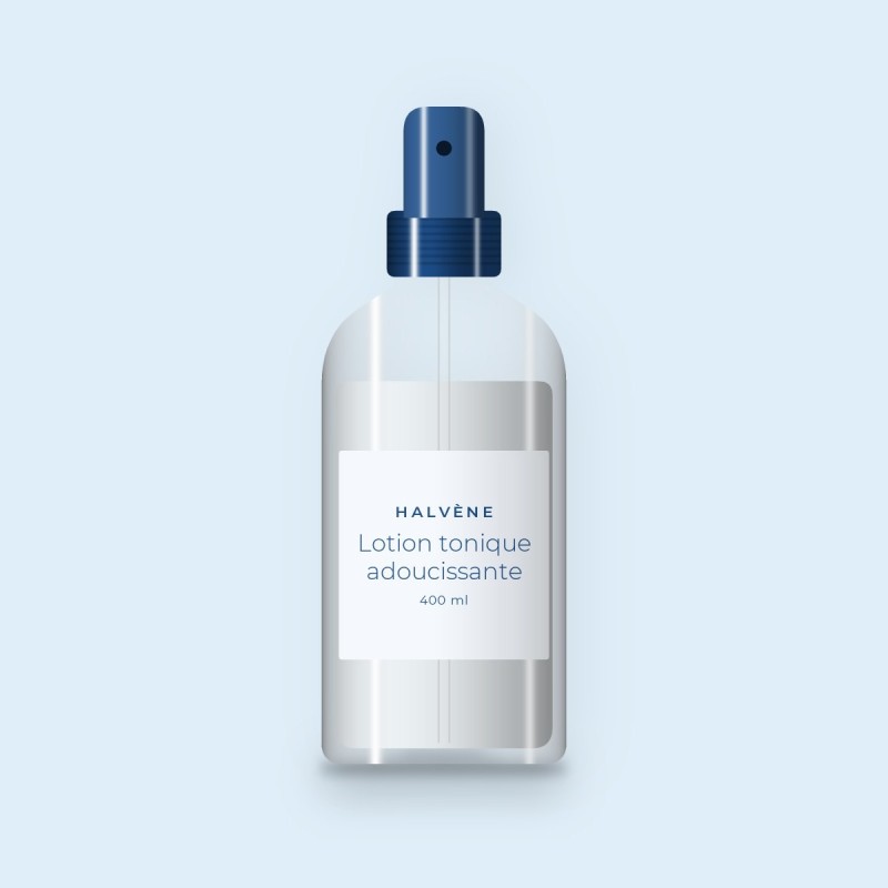 Lotion tonique adoucissante à l'hydrolat de lavande – Halvène, flacon spray 400 ml
