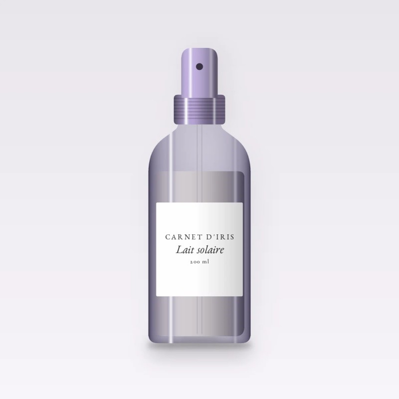 Lait solaire hydratation intense à la provitamine B5 SPF 50 – Carnet d'Iris, flacon spray 200 ml