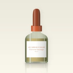 Huile capillaire Pomme Sauvage au romarin – Les Jardins d'Aulne, flacon compte-gouttes 100 ml