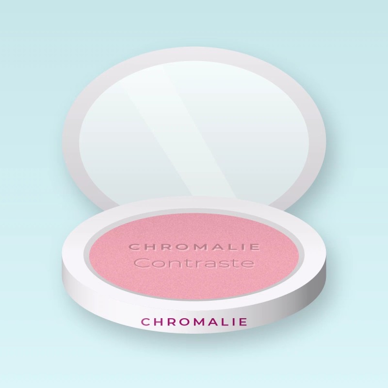 Blush Contraste bonne mine – Chromalie, boîtier 4 g, teinte 02 Rose tendre