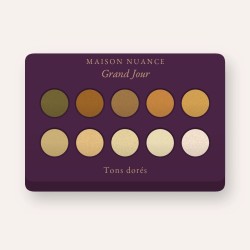 Palette yeux essentielle Grand Jour – Maison Nuance, 9 × 1 g, teinte Tons dorés