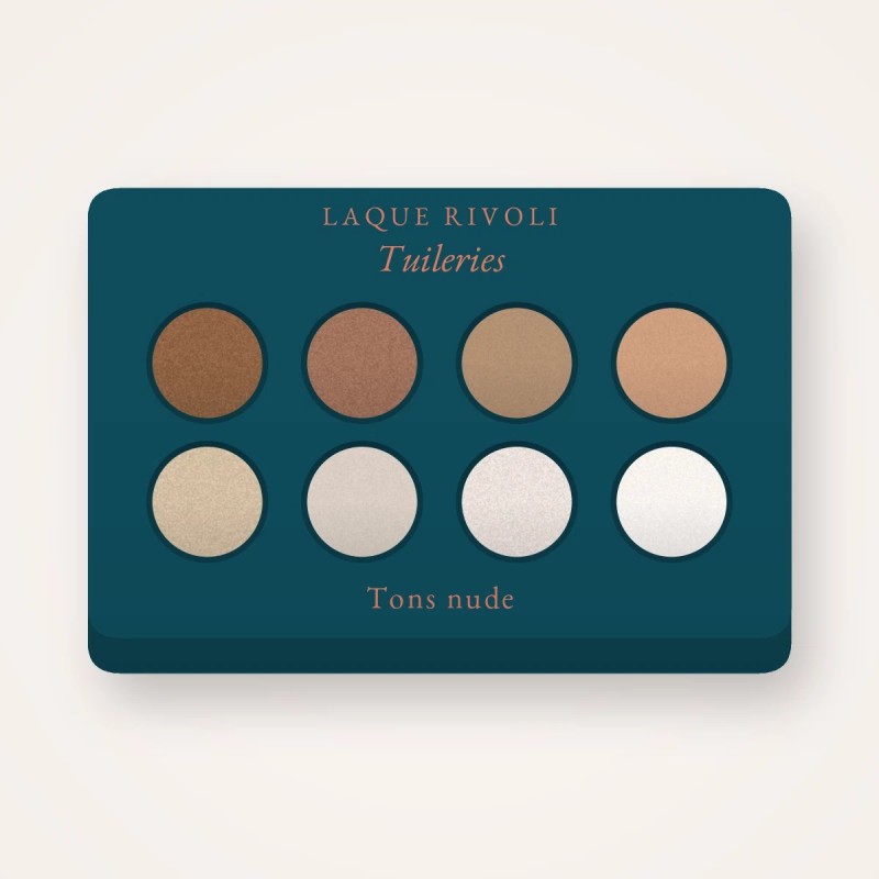Palette yeux Tuileries précieuse – Laque Rivoli, 4 × 1,2 g, teinte Tons nude