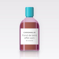 Fond de teint effet soin à la camomille – Chromalie, flacon 30 ml, teinte 18 Caramel