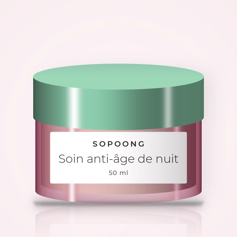 Soin anti-âge de nuit à l'huile de rose musquée – Sopoong, pot 50 ml
