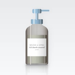 Gel douche et bain sensoriel au calendula – Mélèze & Givre, flacon-pompe 500 ml