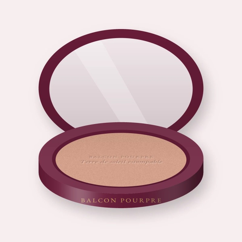 Terre de soleil estompable à la vitamine E – Balcon Pourpre, boîtier 10 g, teinte 02 Sable rosé
