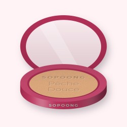 Terre de soleil longue durée Pêche Douce – Sopoong, boîtier 15 g, teinte 01 Hâle léger