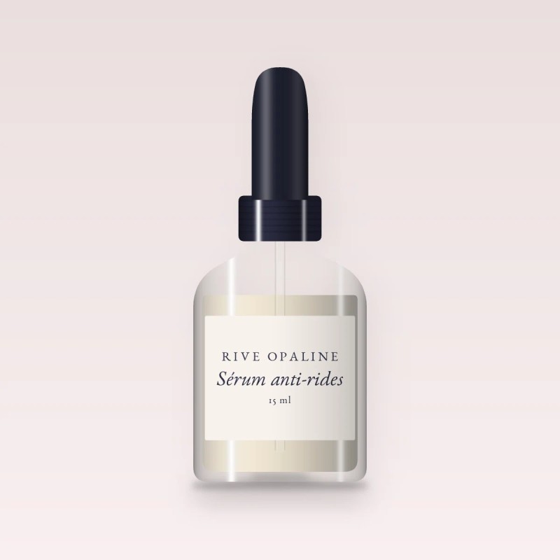 Sérum anti-rides à l'extrait de thé vert – Rive Opaline, flacon compte-gouttes 15 ml