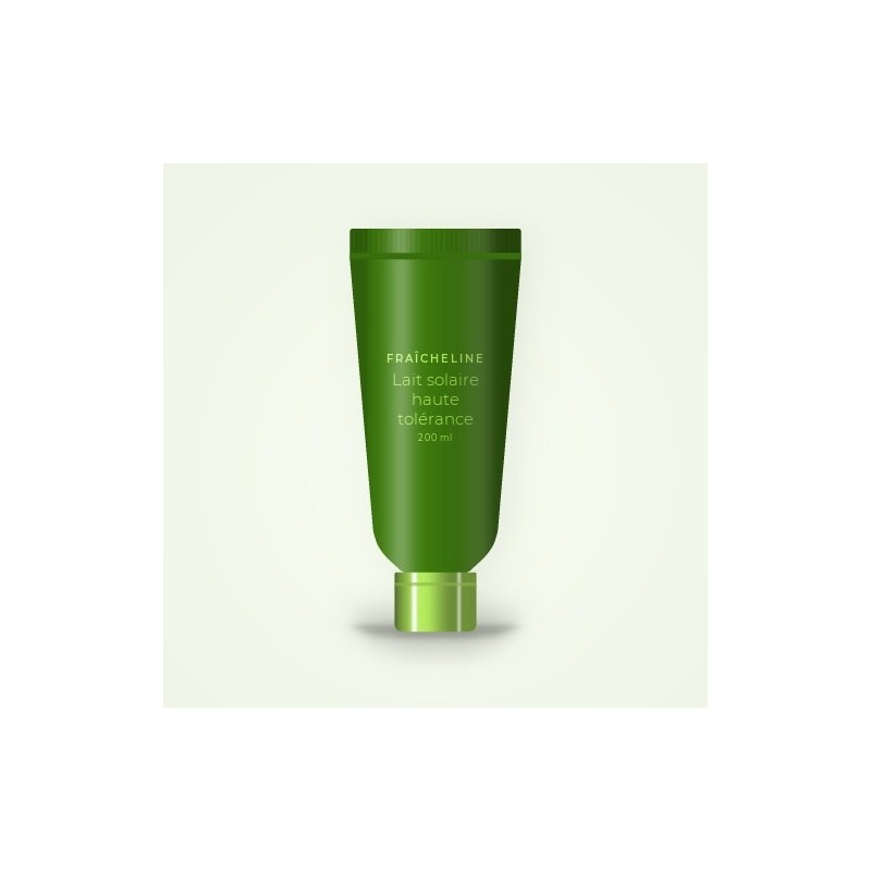 Lait solaire haute tolérance au bisabolol SPF 50 – Fraîcheline, tube 200 ml