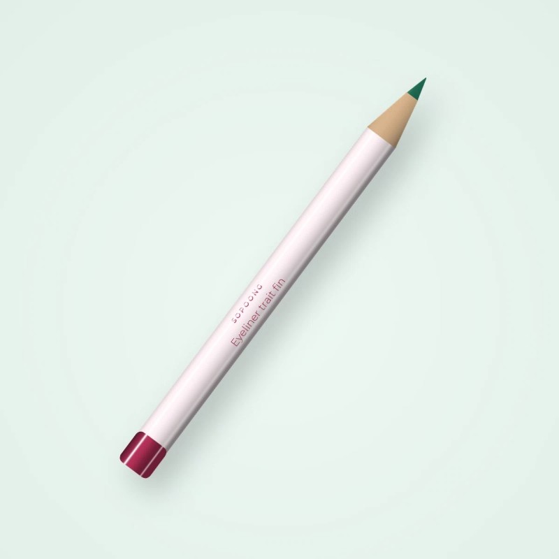 Eyeliner trait fin à l'huile de macadamia – Sopoong, crayon 1,2 g, teinte Vert émeraude