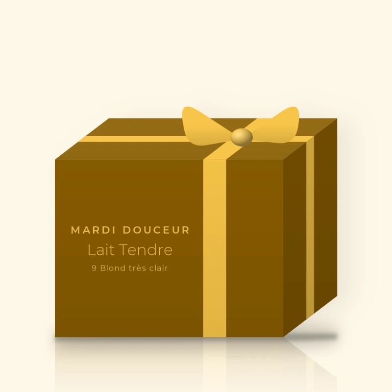Coloration Lait Tendre à l'extrait de camomille – Mardi Douceur, coffret, teinte 9 Blond très clair
