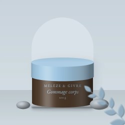 Gommage corps haute nutrition aux coques de noix – Mélèze & Givre, photo d'ambiance