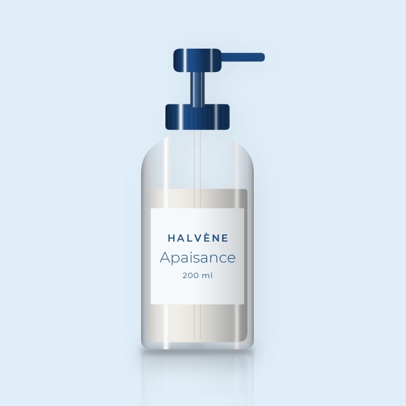 Nettoyant visage énergisant Apaisance – Halvène, flacon-pompe 200 ml