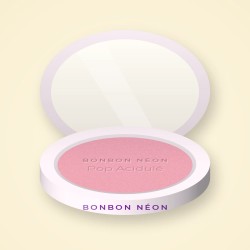 Blush sans effet plâtre Pop Acidulé – Bonbon Néon, boîtier 6 g, teinte 02 Rose tendre