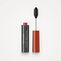 Mascara Forêt Blanche à l'huile de raisin – Yukimori, flacon et brosse 4 ml, teinte Noir intense