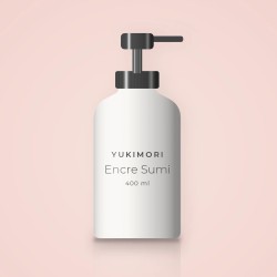 Encre Sumi nettoyant visage sans savon – Yukimori, flacon-pompe 400 ml