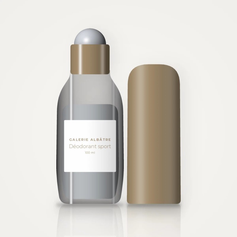 Déodorant sport au thym pour homme – Galerie Albâtre, flacon roll-on 100 ml