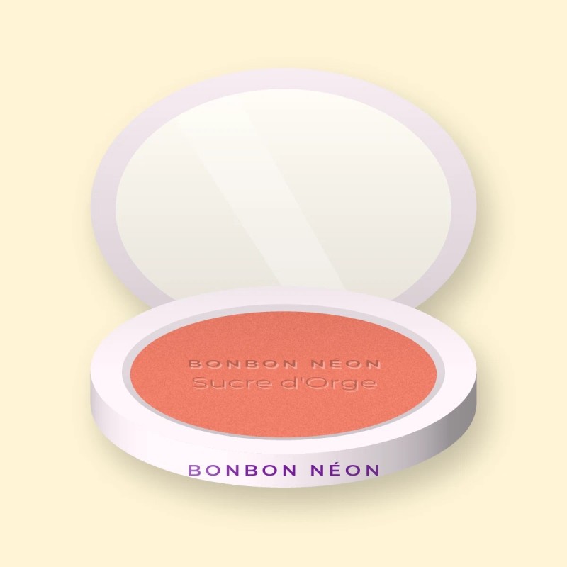 Blush Sucre d'Orge effet vitaminé – Bonbon Néon, boîtier 4 g, teinte 05 Corail