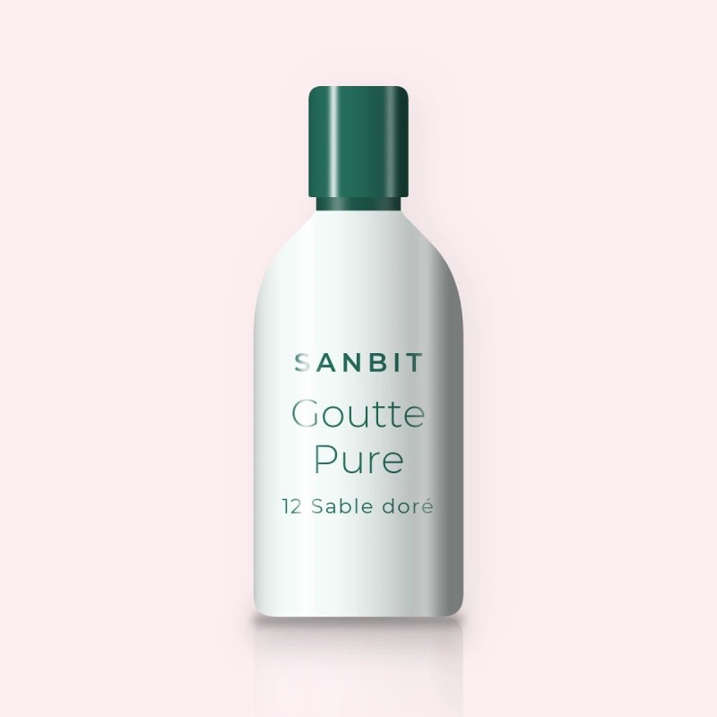 Fond de teint Goutte Pure confort – Sanbit, flacon 35 ml, teinte 12 Sable doré