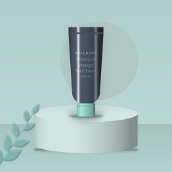 Masque visage fraîcheur à l'acide hyaluronique – Vellaure, photo d'ambiance