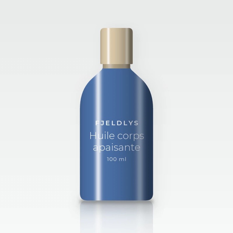 Huile corps apaisante à la rose musquée – Fjeldlys, flacon 100 ml