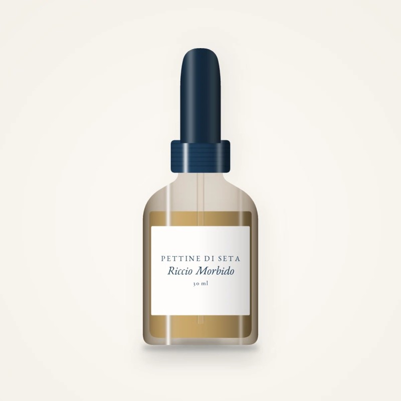 Huile capillaire Riccio Morbido au camélia – Pettine di Seta, flacon compte-gouttes 30 ml