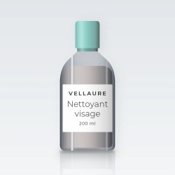 Nettoyant visage anti-pollution au charbon végétal – Vellaure, flacon 200 ml