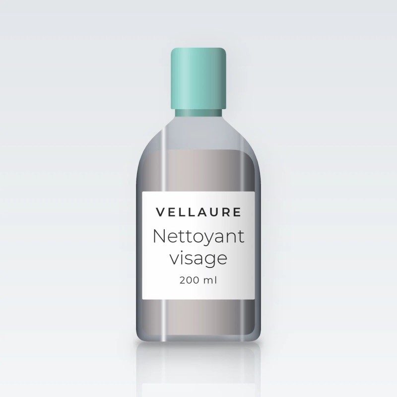 Nettoyant visage anti-pollution au charbon végétal – Vellaure, flacon 200 ml