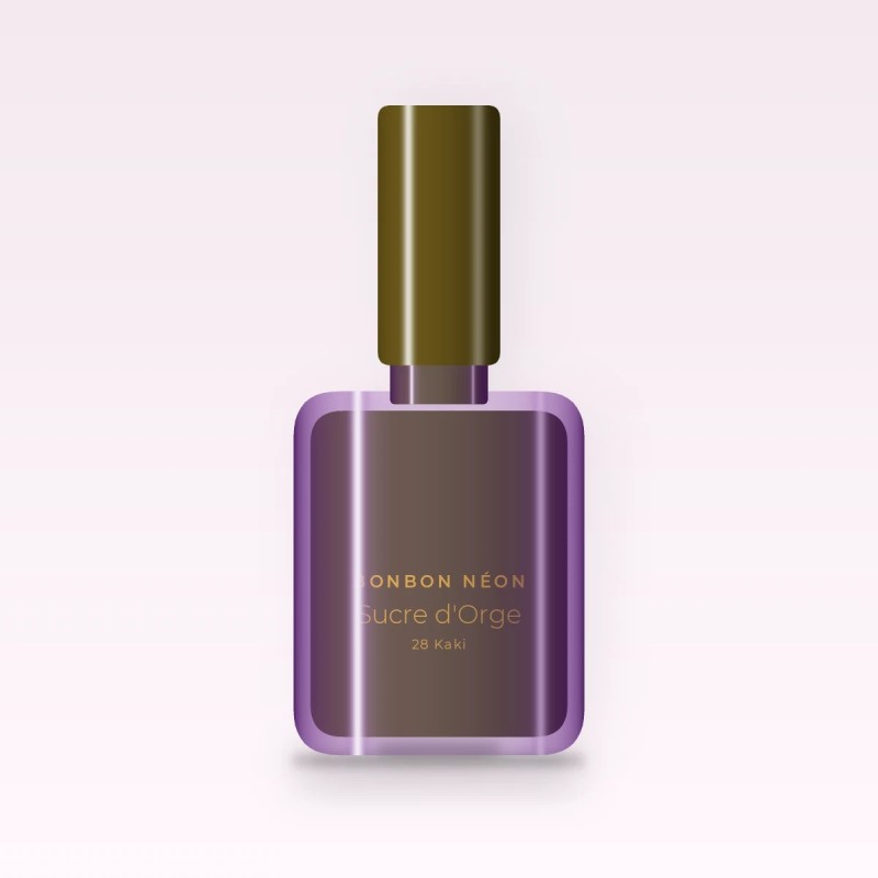 Vernis à ongles Sucre d'Orge tenue extrême – Bonbon Néon, flacon 12 ml, teinte 28 Kaki