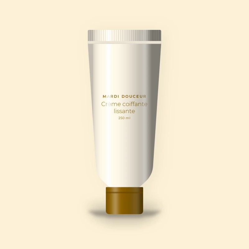 Crème coiffante lissante à la fleur de tiaré – Mardi Douceur, tube 250 ml