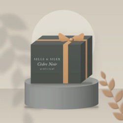 Coffret parfum Cèdre Noir envoûtant – Selle & Silex, photo d'ambiance