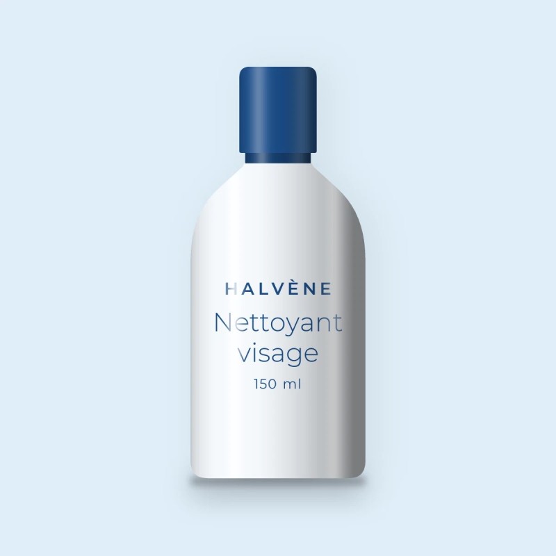 Nettoyant visage peaux grasses au rhassoul – Halvène, flacon 150 ml