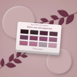 Palette yeux ultra-pigmentée à la poudre de soie – Balcon Pourpre, photo d'ambiance