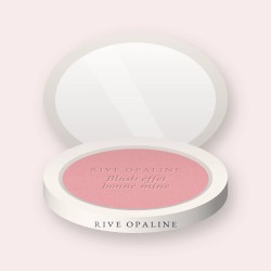 Blush effet bonne mine au squalane – Rive Opaline, boîtier 6 g, teinte 01 Rose poudré