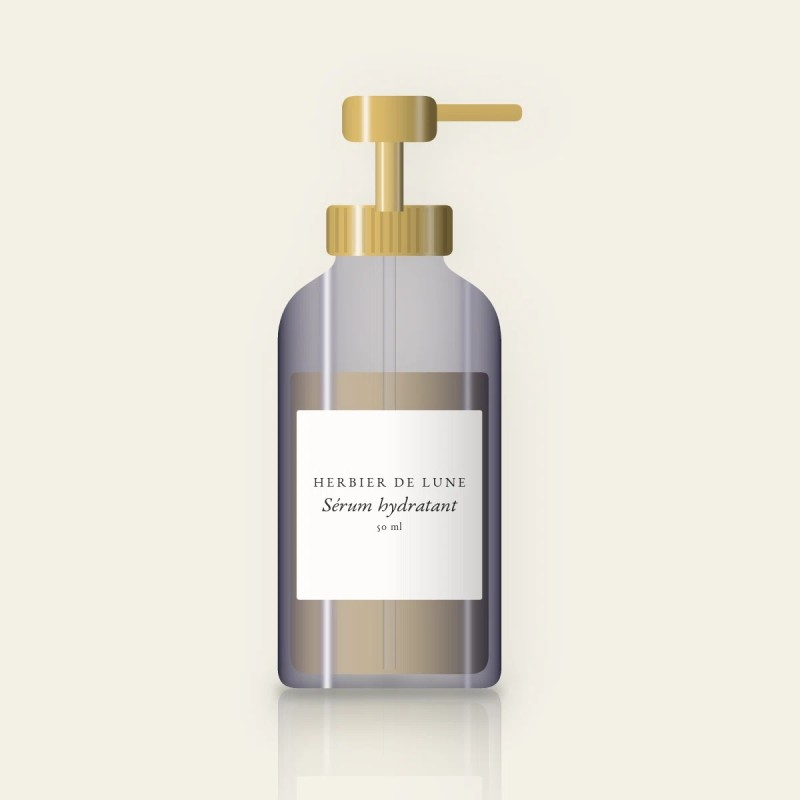 Sérum hydratant au squalane – Herbier de Lune, flacon-pompe 50 ml