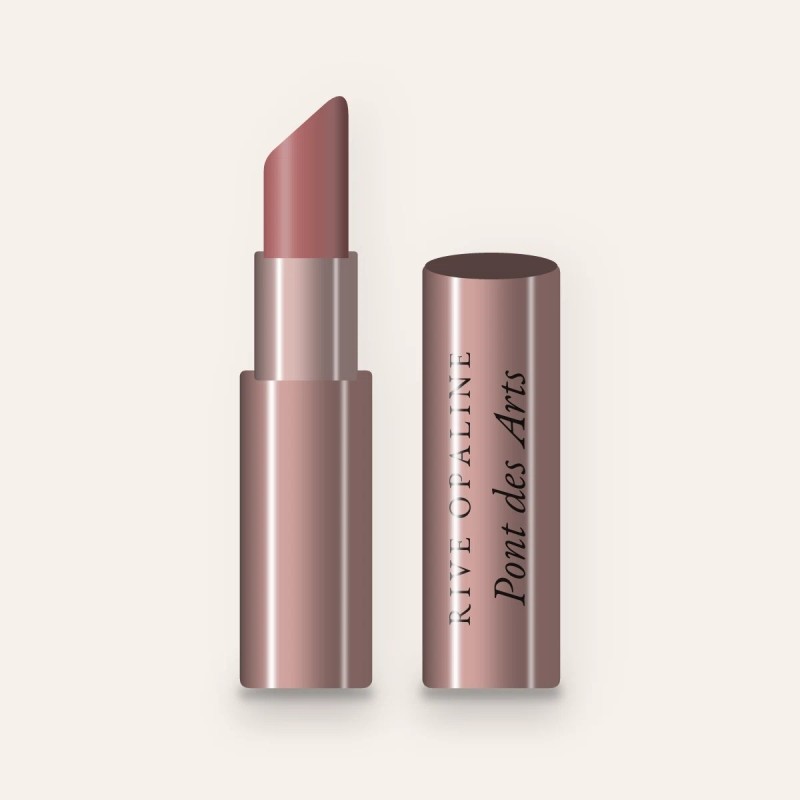 Rouge à lèvres Pont des Arts à l'huile d'olive – Rive Opaline, étui 3,5 g, teinte 03 Bois de rose